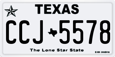 TX license plate CCJ5578