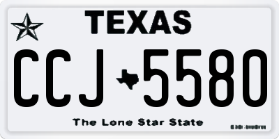 TX license plate CCJ5580