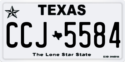 TX license plate CCJ5584