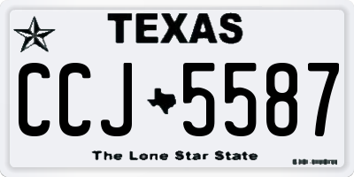 TX license plate CCJ5587