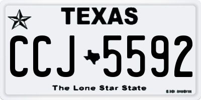 TX license plate CCJ5592