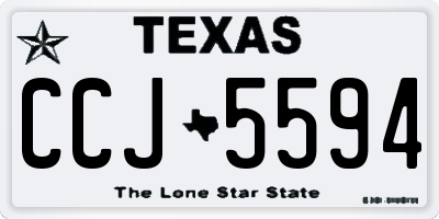 TX license plate CCJ5594