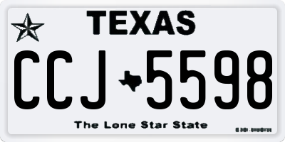 TX license plate CCJ5598