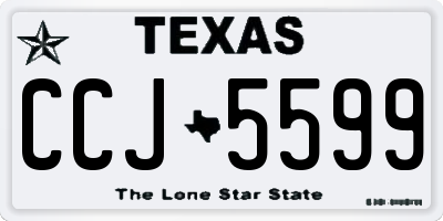 TX license plate CCJ5599