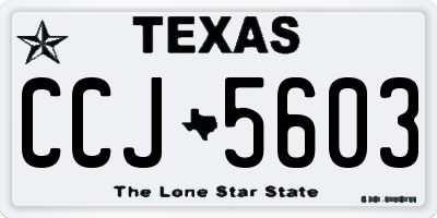 TX license plate CCJ5603