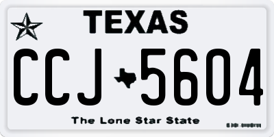 TX license plate CCJ5604