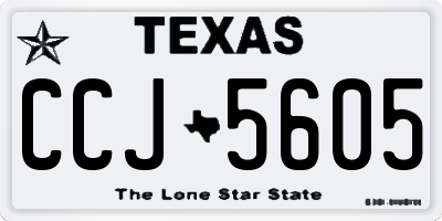 TX license plate CCJ5605