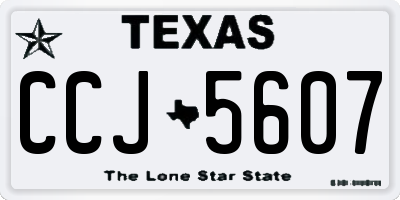 TX license plate CCJ5607