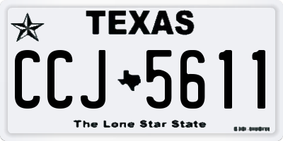 TX license plate CCJ5611