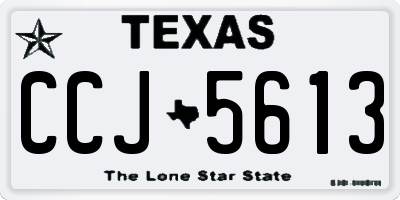 TX license plate CCJ5613