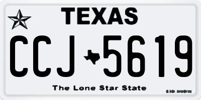TX license plate CCJ5619