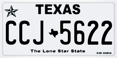 TX license plate CCJ5622