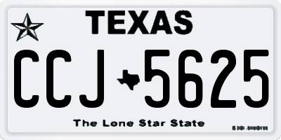 TX license plate CCJ5625