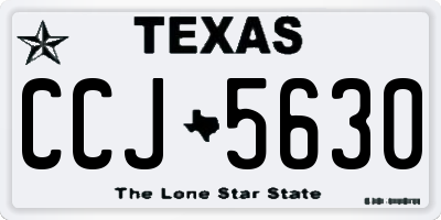 TX license plate CCJ5630