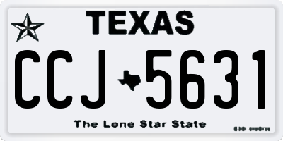 TX license plate CCJ5631