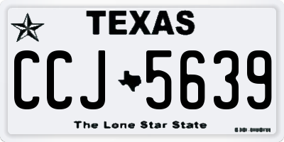 TX license plate CCJ5639