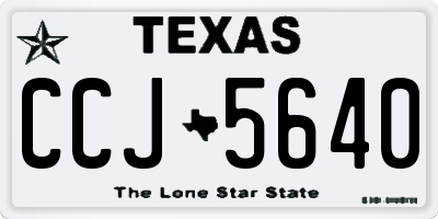 TX license plate CCJ5640