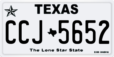 TX license plate CCJ5652