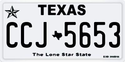 TX license plate CCJ5653