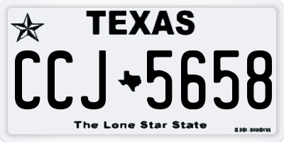 TX license plate CCJ5658