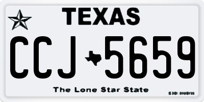 TX license plate CCJ5659