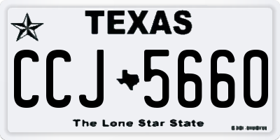 TX license plate CCJ5660