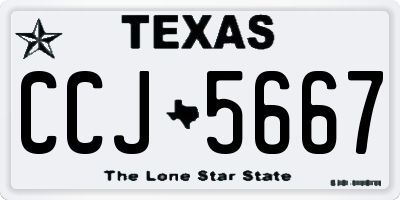 TX license plate CCJ5667