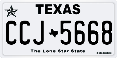 TX license plate CCJ5668