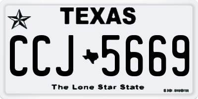 TX license plate CCJ5669