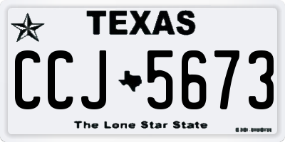 TX license plate CCJ5673