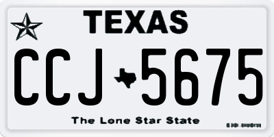 TX license plate CCJ5675