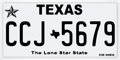 TX license plate CCJ5679