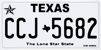 TX license plate CCJ5682