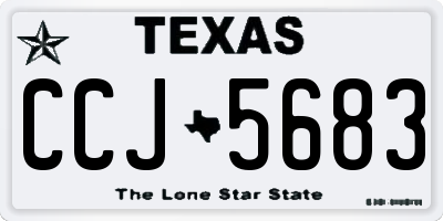 TX license plate CCJ5683