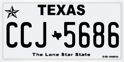 TX license plate CCJ5686