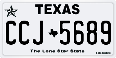 TX license plate CCJ5689