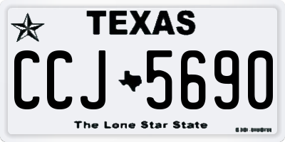 TX license plate CCJ5690