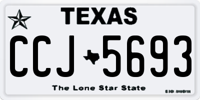 TX license plate CCJ5693