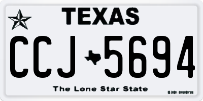 TX license plate CCJ5694