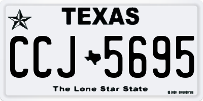 TX license plate CCJ5695