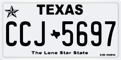 TX license plate CCJ5697