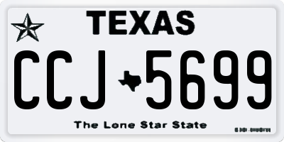 TX license plate CCJ5699