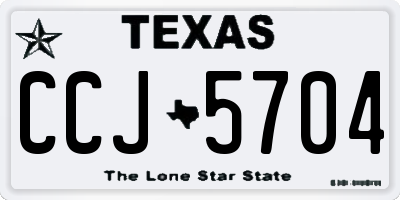 TX license plate CCJ5704