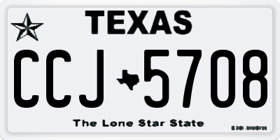 TX license plate CCJ5708
