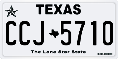 TX license plate CCJ5710