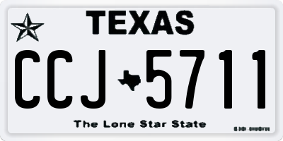 TX license plate CCJ5711