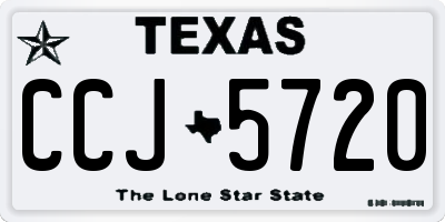 TX license plate CCJ5720