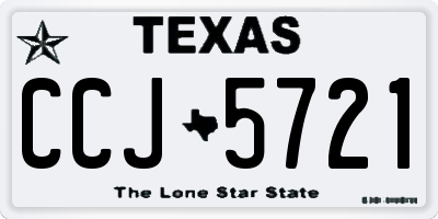 TX license plate CCJ5721