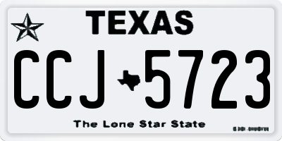 TX license plate CCJ5723