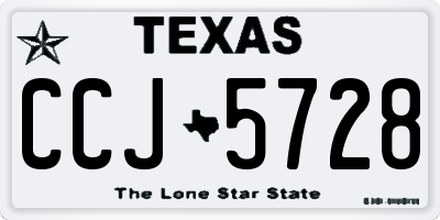 TX license plate CCJ5728